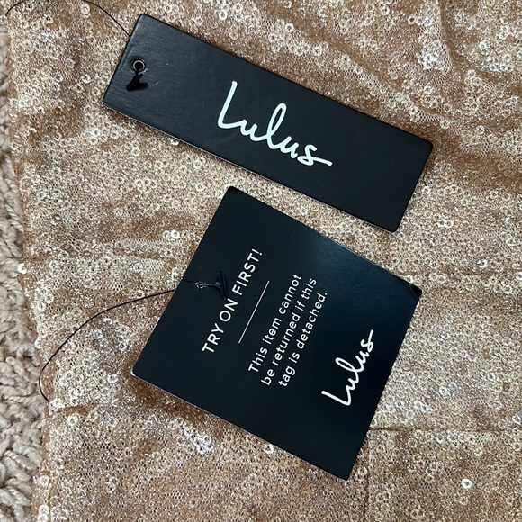 LULUS MEDIUM‎ MAGICAL NIGHT GOLD SEQUIN BODYCON MIDI DRESS NEW - Picture 6 of 11